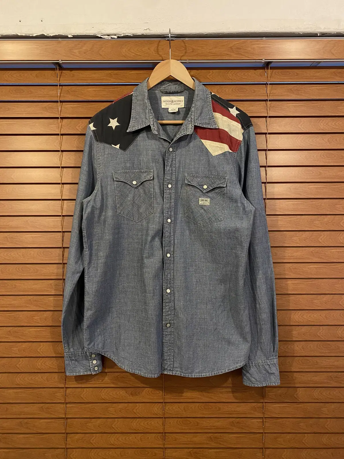 DENIM & SUPPLY 랄프로렌 성조기 샴브레이 셔츠